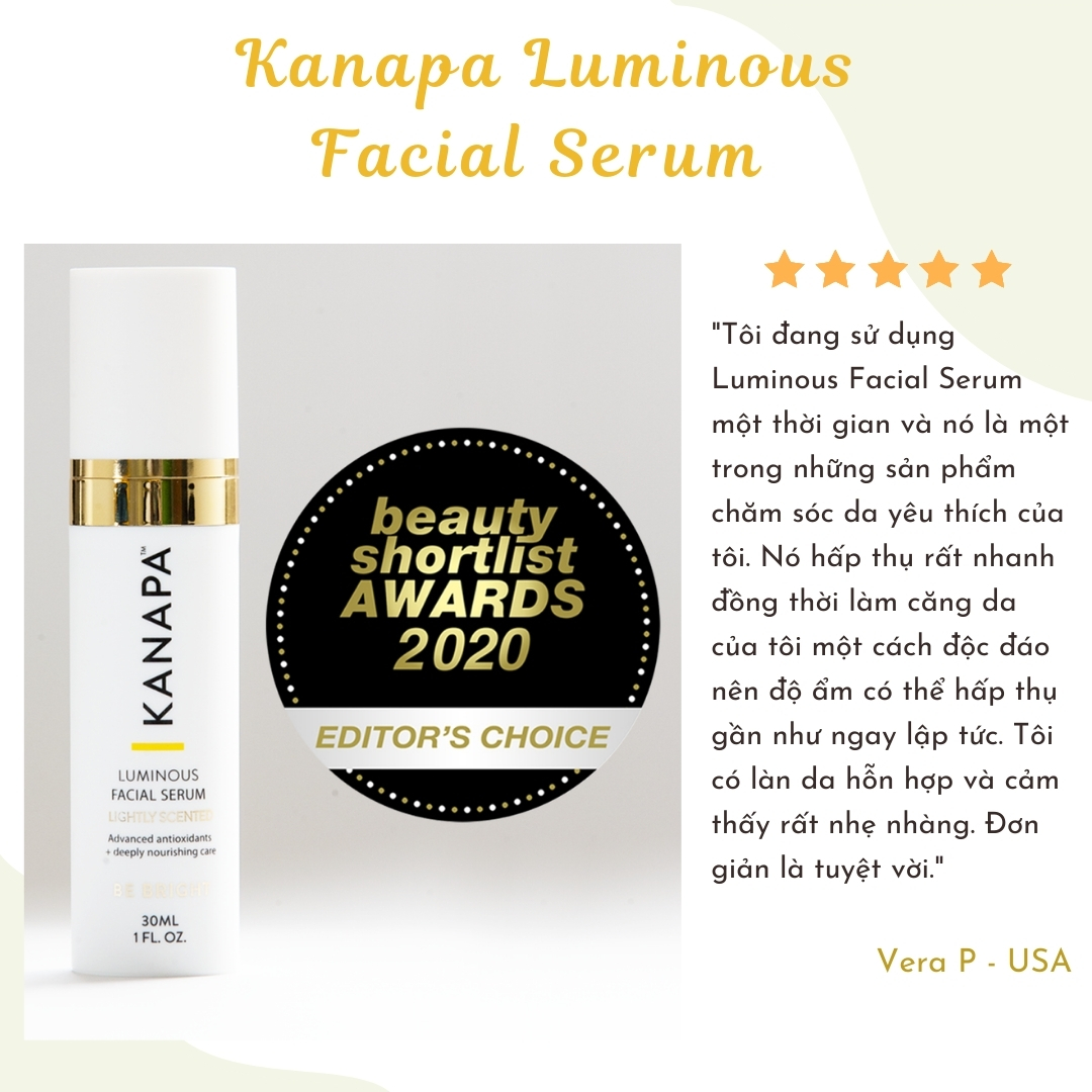Kanapa Luminous Facial Serum có mùi thơm nhẹ